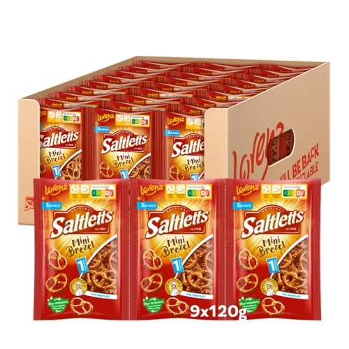 LORENZ | Saltletts Mini Brezel | 9 x 120 g | vegan von Lorenz Snack World