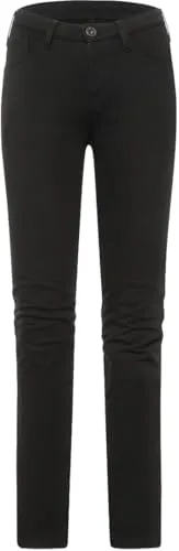 Rokker Sky Damen Motorrad Jeans, schwarz, 34/32 von Rokker
