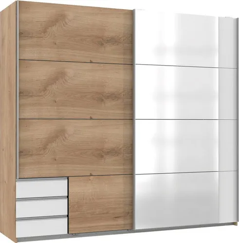 Wimex Schwebetürenschrank Emden – Moderner Kleiderschrank mit Spiegel und Schubladen - Schwebetürenschrank mit großzügigen Schubkästen und nützlichem Spiegel-Element. Ideal für stilvolle Schlafzimmer und optimalen Stauraum.