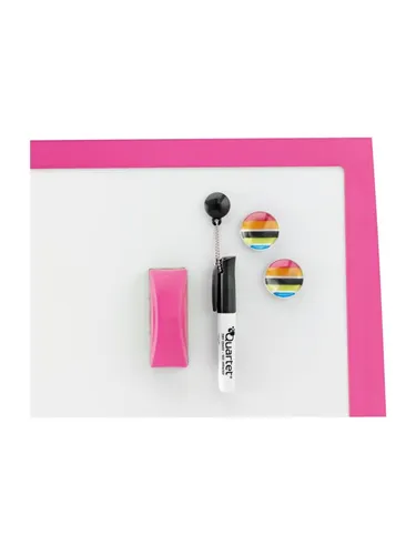 NOBO JOY Magnettafel in Pretty Pink - Präsentationstafel mit magnetischem Kunststoffrahmen, ideal für kreative Notizen und Ideen in ansprechendem Design.