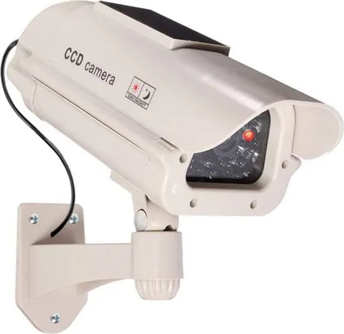 Große Solar Dummy Kamera Attrappe mit LED Licht