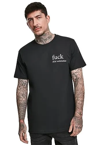 Mister Tee Herren T-Shirt FCK, Black, XL - T-Shirt für Herren mit auffälligem Motiv, aus hochwertiger Baumwolle für optimalen Tragekomfort und modernen Streetwear-Style.