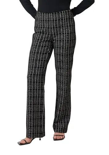 Comma Sommerhose mit grafischem Muster schwarz 44