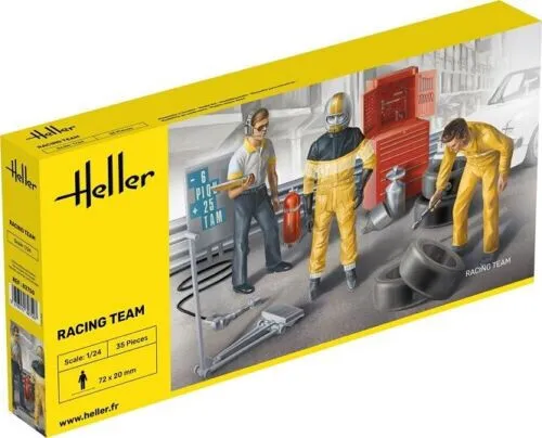 Heller Racing Team + Accessorie 35 Teile 1:24 Bausatz Model Kit Art. 82750