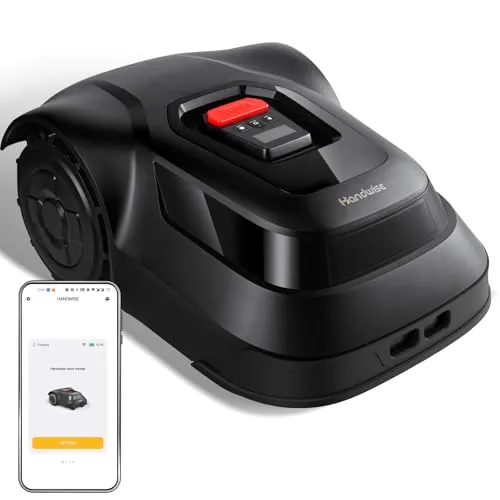 Mähroboter, 2.4 G WiFi oder Bluetooth-Verbindung, Steuerung über APP, 500 m², Intelligente Routenplanung, Einstellung des Verbotenen Bereichs, Intelligenter Schneidkopfanpassung, Kantenschneide, IPX6