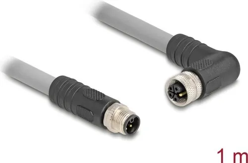 Delock Sensorkabel M12 5-polig 1m - Sonstige Kabel & Adapter, silikonfreies Sensorkabel mit L-Codierung für zuverlässige Verbindungen bei 63 V und 16 A.