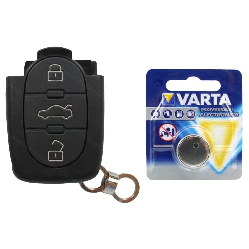 KONIKON 2X Autoschlüssel CR20 3 Tasten Gehäuse passend für Audi A6 C5 4B A8 4D A4 B5 A3 + 2X Batterie Neu