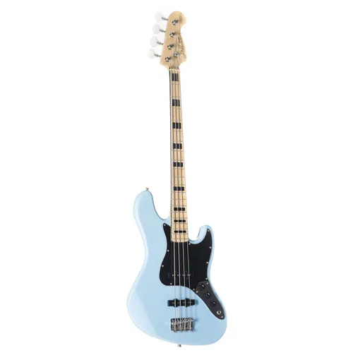 J & D JB Vintage 1975 SKBL Sky Blue E-Bass - Gitarren mit Vintage-Style: Der 4-Saiter E-Bass bietet klassischen Look, hervorragenden Spielkomfort und vielseitige Sounds durch Single-Coil Pickups.