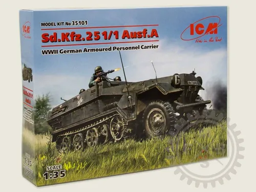 Sd.Kfz.251/1 Ausf.A WWII German Armoured Personnel Carrier / 1:35 - ICM