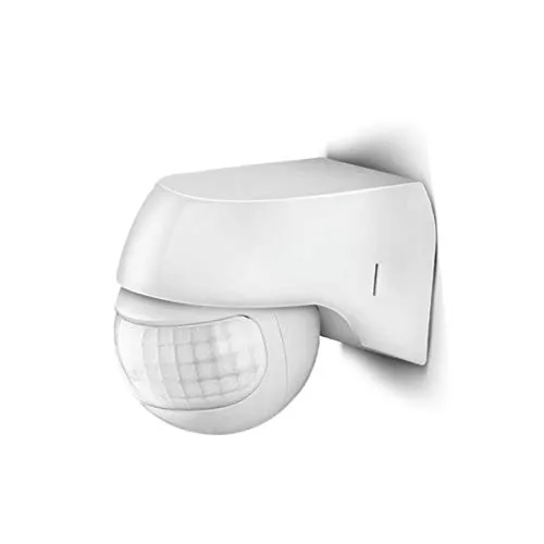 Braytron Hochwertiger Bewegungsmelder mit Zeit- und Dämmerungregler, 5A, 800W, 180 Grad Erfassungswinkel, 30m Reichweite, Wandmontage, Elektrisch mit Kabel, Neutral