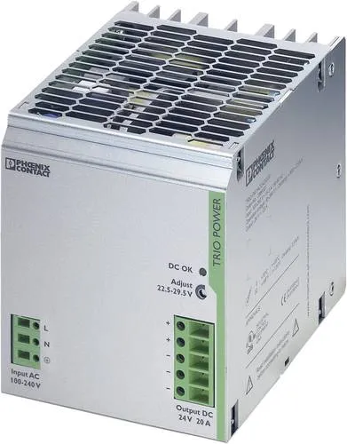 Phoenix Contact TRIO-PS/1AC/24DC/20 - Hochleistungs-Stromversorgung 2866381 - Kategorie: Sonstige Elektronik & Messtechnik, bietet zuverlässige 24V DC Stromversorgung für industrielle Anwendungen.