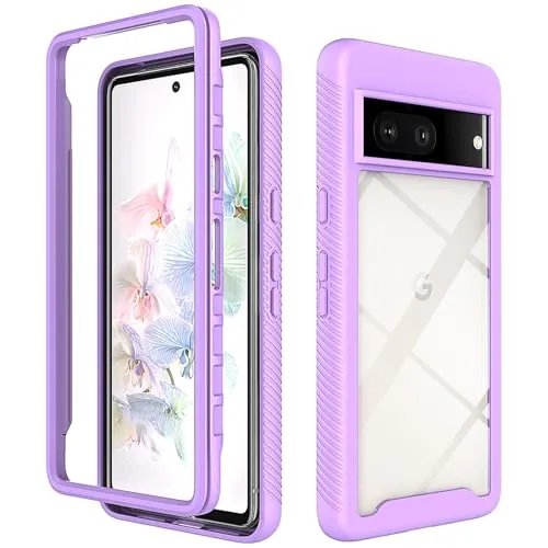 betterfon Handyhülle Kompatibel mit Google Pixel 7 Pro Hülle | Schutzhülle für Pixel 7 Pro Stoßfest Outdoor Cover 2 Teilig TPU Bumper Case mit Kanteschutz | Lila