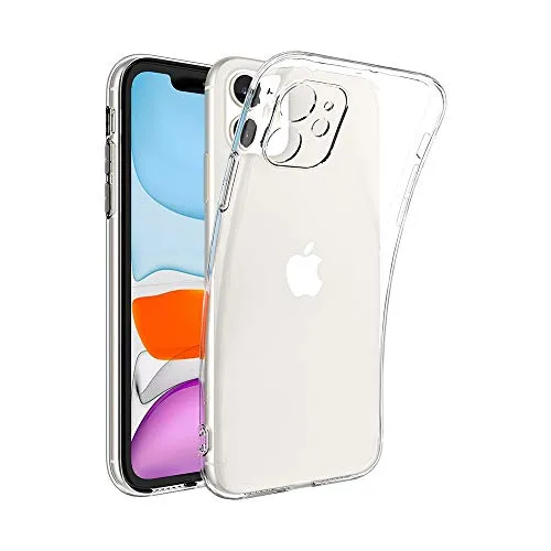 Captor iPhone 11 Hülle Transparent Silikon TPU - Handyhülle iPhone 11 Case ultradünn, Anti-vergilbend Schutzhülle