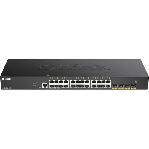 D-Link DGS-1250-28X: 28-Port Layer 2/3 Smart Managed Gigabit Switch - Netzwerk-Switches mit 10Gbit/s SFP+ Uplink-Ports und energieeffizientem Betrieb für optimale Leistung und geringeren Stromverbrauch.