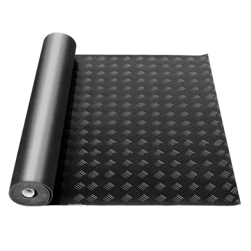 uyoyous Eisenhaltig Gummimatte 500cm x 100cm Garagenboden rutschfest Meterware 3mm Gummimatten Antirutschmatte Schutzmatte Gummi Matte für Keller, Werkstatt, Garage, Fitnessstudios, Anlage, Lager
