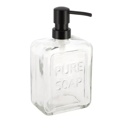 Seifenspender aus Glas Pure soap 550 ml - transparent - Tendance