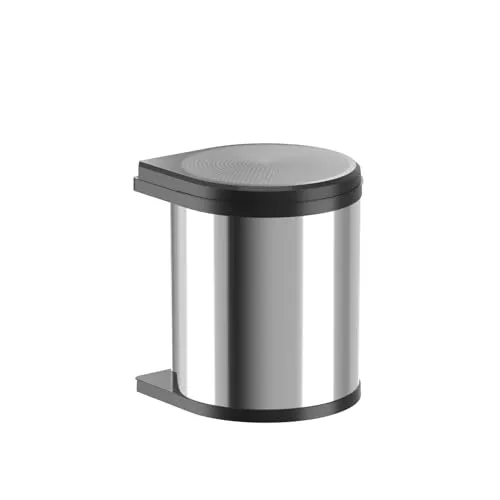 Hailo Abfallsammler Mono 3515031 – Einbau Schwenk Mülleimer Edelstahl für Küche - Haushaltszubehör – 15 Liter Abfalleimer mit automatischer Deckelöffnung für hohen Komfort und einfache Handhabung in Küchen mit Drehtüren ab 40 cm Breite.