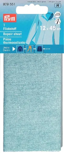 Produktbild Jeans Flicken Bügelflicken 12 x 45 cm hell blau Prym 929551