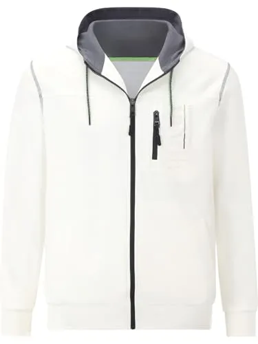Jan Vanderstorm Herren Sweatjacke Finndor Weiß, 2XL (XXL) - 60/62