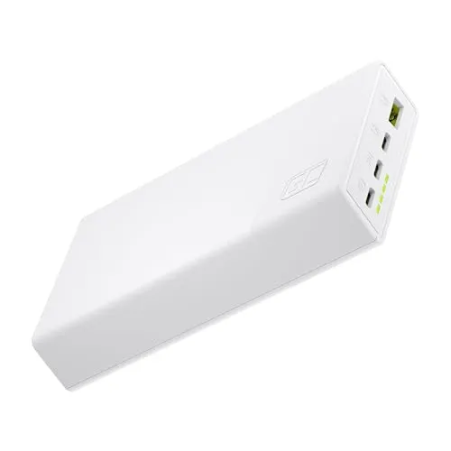 Green Cell Powerbank 20000mAh 22.5W PD USB C Externer Handyakkus Weiß GC PowerPlay20s Tragbares Ladegerät Power Delivery Schnellladefunktion QC 3.0 für iPhone 15 14 13, Galaxy S23 S24, iPad, Handys