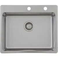 Respekta Chicago Edelstahl Spülbecken 60 x 50 cm - Sanitäranlagen & Zubehör – Hochwertige, pflegeleichte Edelstahlspüle, ideal für Unterschränke ab 60 cm, mit modernem Design und langlebiger Nutzung.