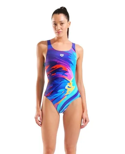 Arena Damen Badeanzug Placement Swimsuit O Back L 010650 - Der Arena Damen Badeanzug PLACEMENT SWIMSUIT O BACK L vereint auffälliges Design mit nachhaltigem Material. Ideal für Fitnessschwimmen und entspannte Stunden, bietet er hohen Tragekomfort und optimale Passform.