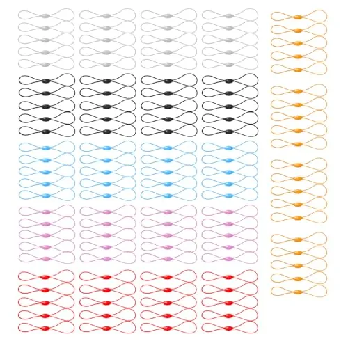 UMCHU 120 Stück Schlüsselringe,Finger Lanyard Small Handschlaufe,Schlüsselfinder sowie Ausweishüllen,für USB Laufwerk, Schlüsselanhänger, Brieftasche, MP3, Kamera, Abzeichen(6 Farben)