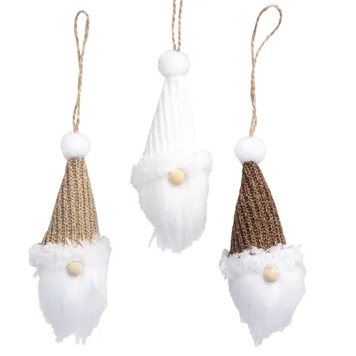 Weihnachtsdeko Anhänger Wichtel Figuren zum Aufhängen, 3 Stück