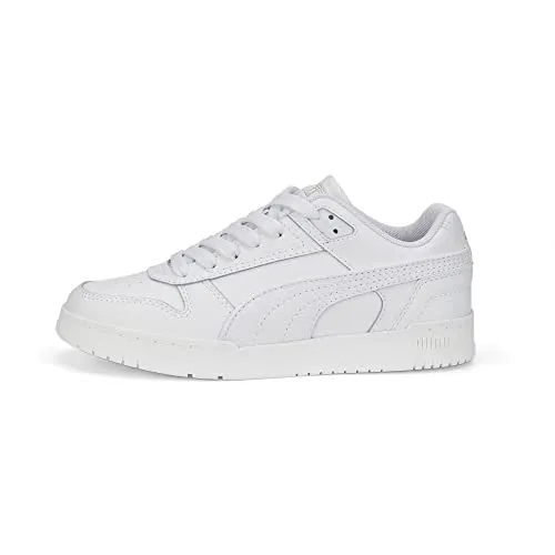 PUMA Kinder Sneaker RBD Game Low Jr 387350 - Sneaker für Kinder in Größe 35,5 EU, aus hochwertigem Leder, ideal für aktive Kids, bietet Komfort und Stil in Puma White-White-Team Gold.
