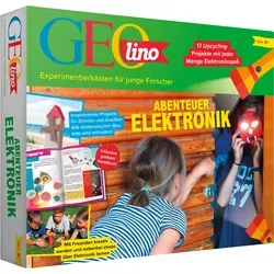 Geolino 67073 Abenteuer Elektronik Experimente - Experimentierkasten für Kinder ab 8 Jahren mit 15 spannenden Elektronikprojekten, ideal für Upcycling und kreatives Lernen.