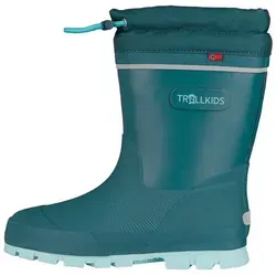 Trollkids Kids Isfjord Thermo Winter Rubber Boot XT 28, teal/aqua - Gummistiefel mit warmem Futter, herausnehmbarer Innensohle und weitenregulierbarem Schaftabschluss für optimalen Tragekomfort und Sicherheit bei winterlichen Abenteuern.