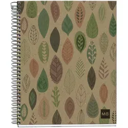 MIQUELRIUS Notizbuch Eco Design 4 A5 liniert Spiralbildung Blätter colour mix