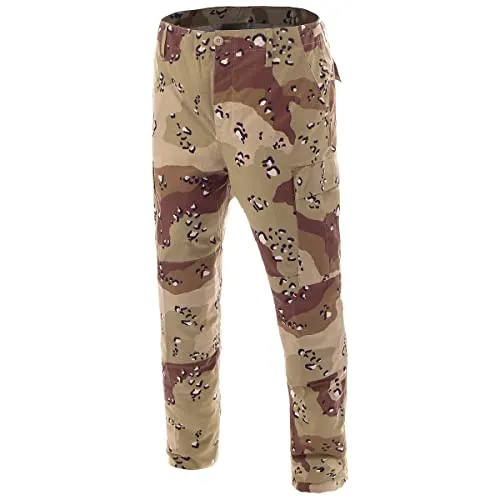 MFH BDU Kampfhose Ripstop 6-Color Desert Größe S - Wanderhose aus 100% Ripstop-Baumwolle, mit verstärktem Sitz und Knie, 6 praktischen Taschen und verstellbarer Taille - ideal für Outdoor-Abenteuer.