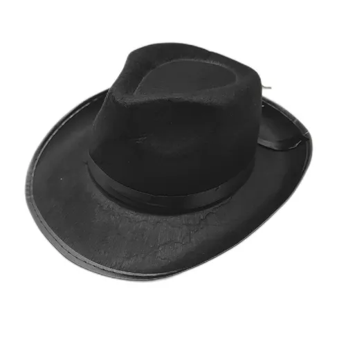 Widmann Hut Partyzubehör Kostüme 2483S Gangsterhut Schwarz stilvoll elegant pass