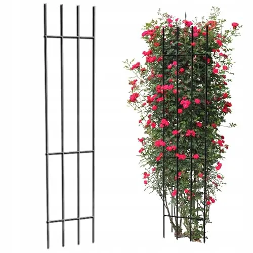 Kapaga Rankhilfe Garten - Staudenhalter 150 cm (Schwarz) - Rankgitter für Pflanzenstütze, ideal für Sträucher und Blumen, stabilisiert Pflanzen gegen Wind und Regen, sofort einsatzbereit ohne Montage.