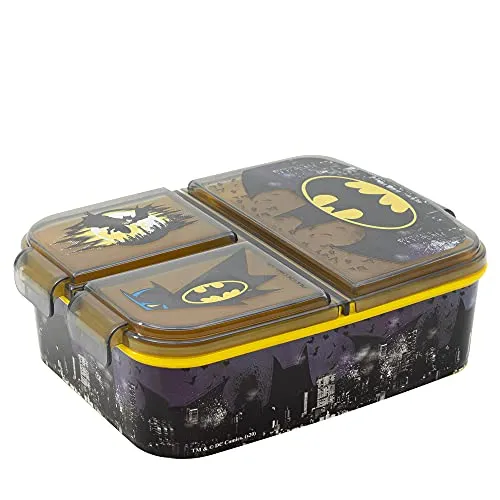 STOR Batman Kinder Brotdose mit 3 Fächern 2156ml