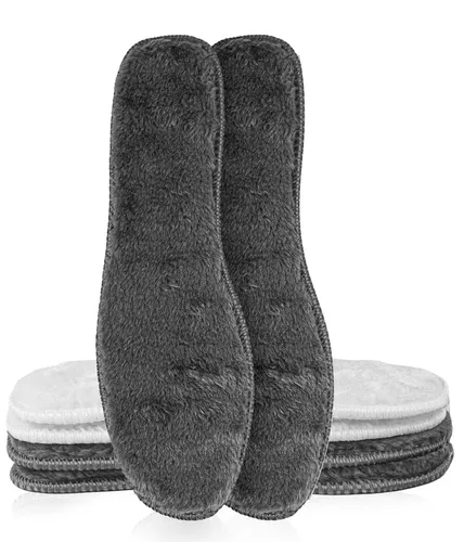 Paar Lammwolle Einlegesohlen für Herren Damen,Winter Wärmesohlen Weich Dick... 2