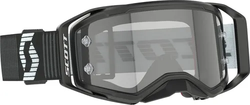 Scott Prospect 2.0 LS Crossbrille - Schwarz/Weiß Klar/Getönt - Einheitsgröße - Sportbrillen mit Quick Lens Release System für blitzschnellen Scheibenwechsel und lichtempfindlicher Technologie für optimale Sicht bei allen Lichtverhältnissen.