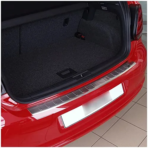 teileplus24 L590 Ladekantenschutz V2A Edelstahl kompatibel mit VW Polo 5 6C Facelift 2014-2017 Abkantung