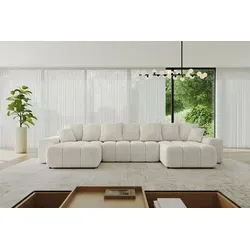 ALTDECOR Wohnlandschaft ENIL-U mit Schlaffunktion in grau von ALTDECOR