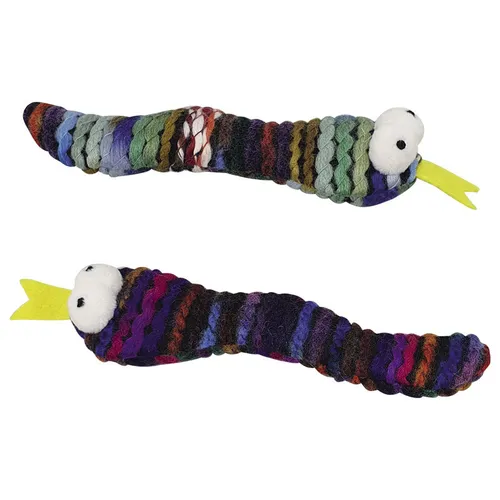 Nobby Katzenspielzeug Schlangen für Katzen - 2er Pack 16 cm mit Catnip