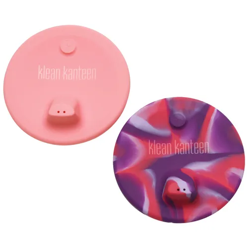 Klean Kanteen Kid's Cup Sippy Lid 2-Pack Gummi Auslaufsicher Rosa/Rosa Tie Dye