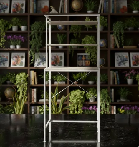 EUGAD Badezimmer Regal Standregal Holzoptik Weiß Badmöbel