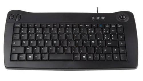 Produktbild Miniklawiatura kulkowa przewodowa, kolor: Czarny, USB, AZERTY, RS 5060055466706