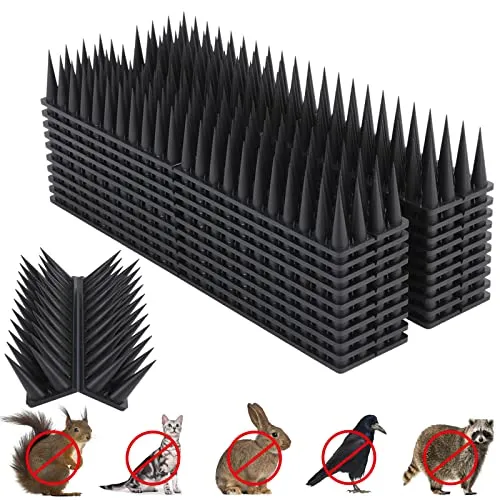 Quunoot Taubenabwehr Spikes, 20 Stück Vogelabwehr Kunststoff Taubenspikes, Katzenschreck für Garten, Balkon, Außenzaun und Dach, Vogelschreck, Halten Sie Katzen, Hunde und Vögel fern(5.8 Meter)