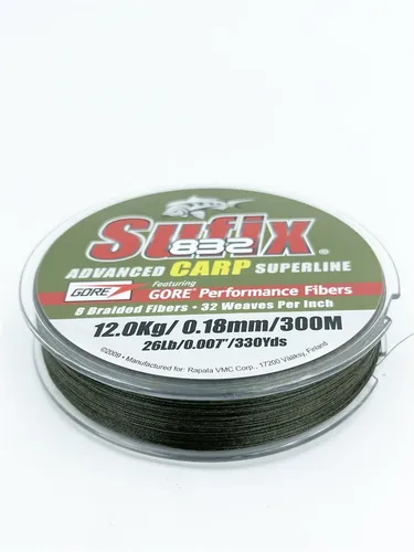 Sufix 832 Advanced Superline 0,18mm 12,0Kg 300m GORE Geflochtene Schnur 