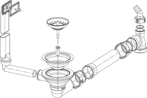 FRANKE 112.0006.250 Ab- und Überlaufgarnitur 3,5 Zoll