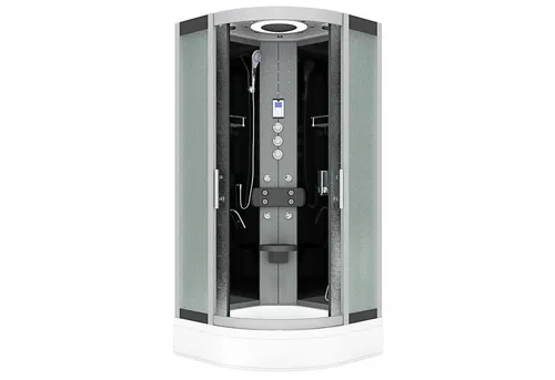 AcquaVapore Duschtempel Schwarz 100x100 cm