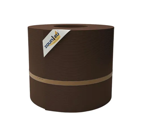 zaunzu Sichtschutzstreifen Rille Maxi 24cm x 50m Braun für Doppelstabmatten - Die zaunzu® RILLE MAXI Sichtschutzstreifen bieten eine moderne Lösung für breitere Stabmattenzäune. Mit 50m Länge und 24cm Höhe schützen sie effektiv vor Blicken und sind witterungsbeständig. Ideal für eine einfache Montage!