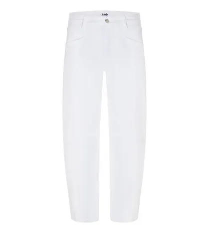 Cambio 5-Pocket-Hose in Pure White Stone - Stylische 5-Pocket-Hose aus einer hochwertigen Baumwoll-Elasthan-Mischung für optimalen Tragekomfort. Ideal für jeden Anlass und pflegeleicht bei 30°C.